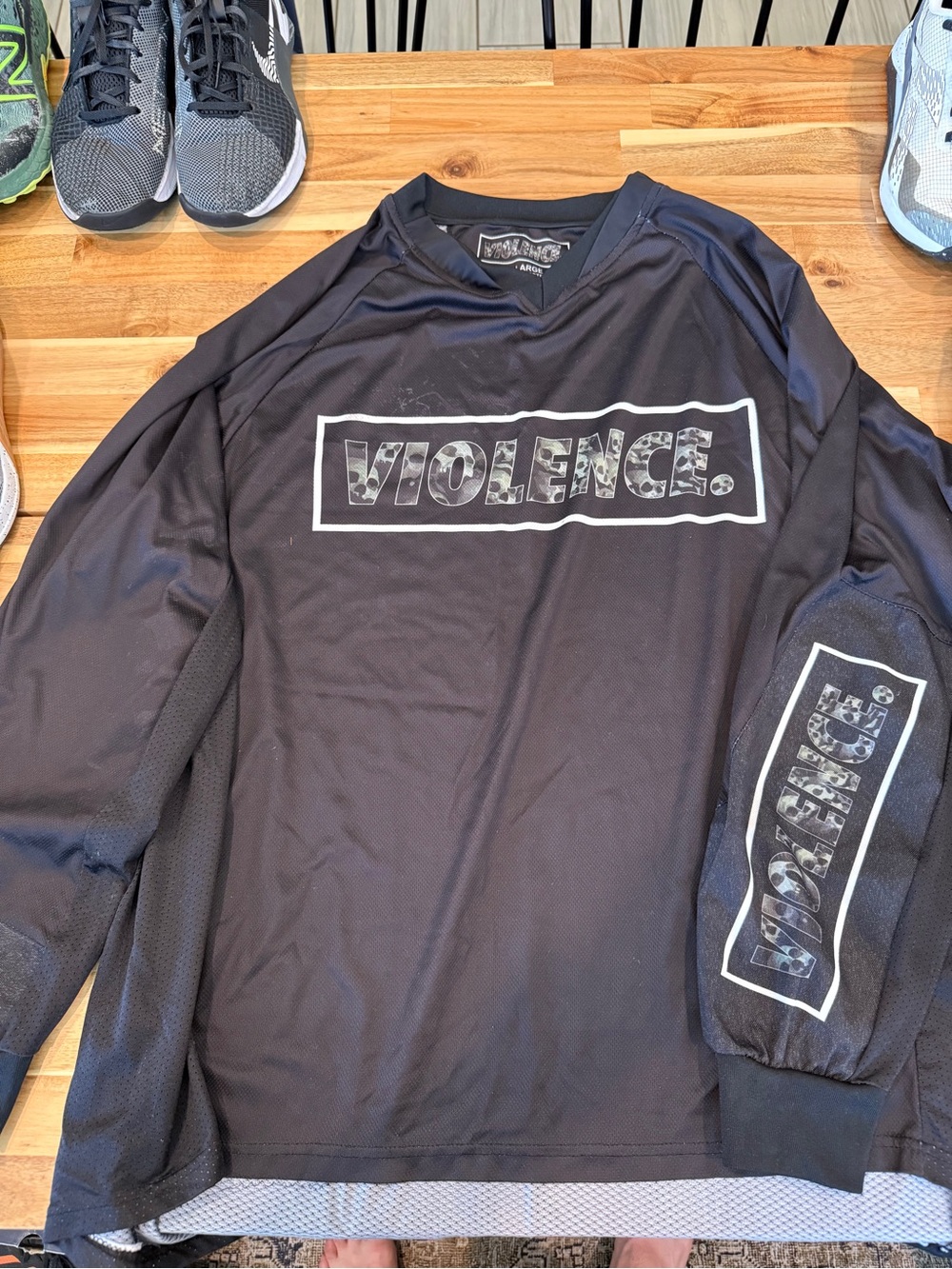 Black Mesh “Violent” paintball jersey